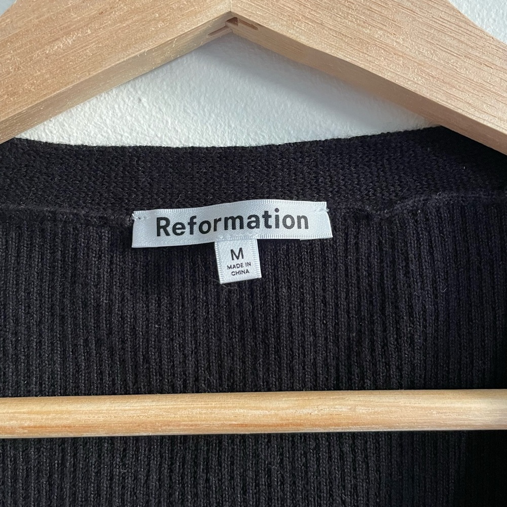 Reformation Classic Black Knit Top